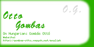 otto gombas business card